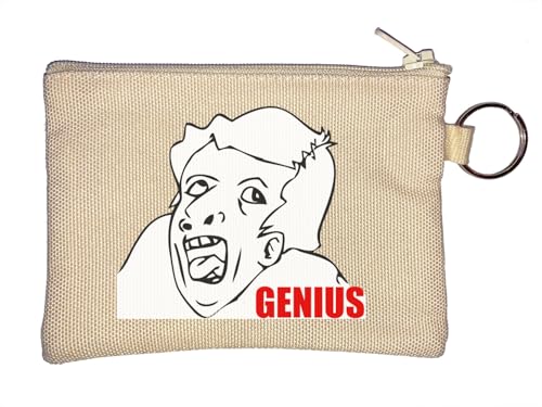 Rage Comic Meme Genius Schlüsselanhänger Münzbörse Beige von Generisch