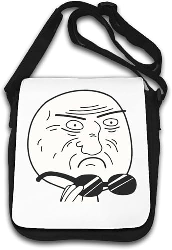 Rage Comic My God Meme Umhängetasche weiß von Generisch