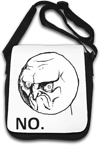 Rage Comic No Meme Umhängetasche weiß von Generisch