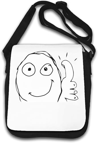 Rage Comic Thumbs Up Meme Umhängetasche weiß von Generisch