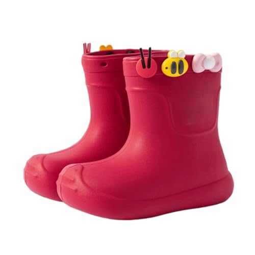 Rain Boots Kids Regenschuhe Wasserdicht Gummistiefel Regen Stiefel Cartoon Für Jungen und Mädchen wasserdichte Federleichte Calzado Impermeable Outdoor-Schuhe mit Rutschfester Sohle von Generisch