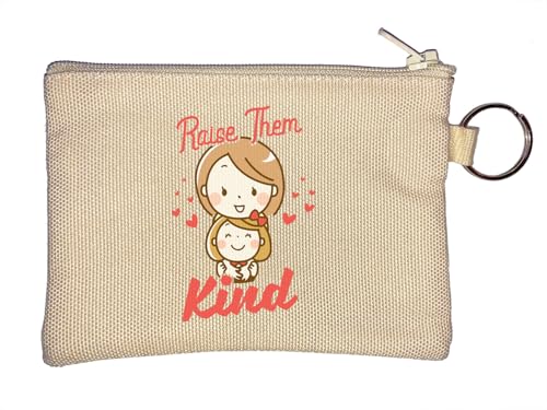 Raise Them Kind Niedlicher Schlüsselanhänger für Mutter und Tochter, Beige von Generisch