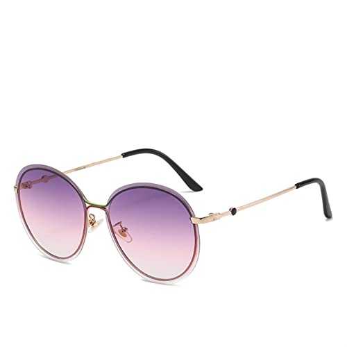 Randlose Sonnenbrille mit rundem Rahmen, Outdoor-Urlaub, dekorative Brille für Männer und Frauen (Farbe: A, Größe: Medium) 2026, B, Einheitsgröße von Generisch