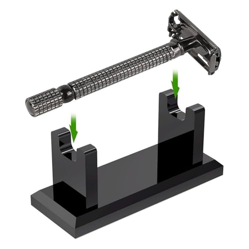 Rasiererständer - Horizontaler Badezimmer Rasiererhalter - Organizer Aus Acryl Mit Rutschfester Basis Platzsparend Für Herren Waschtisch Pflege Reise Dusche von Generisch