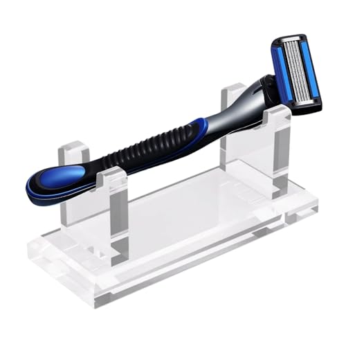 Rasoio -Unterstützung - Unterstützung für horizontales Bad Rasoio, Nicht -Slip -Basis in Acryl | Bench -Rasierorganisator, resistantes Reisezubehör für Männer, Friseur, Papa, Verwendung unter dem DCC von Generisch