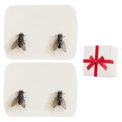 Realistic Fly Earrings, Simulation Mini Personalized Black Fly Earring, Unique Abstract Simulated Animal Earrings Gift for Women Men von Generisch