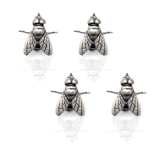 Realistic Fly Earrings, Simulation Mini Personalized Fly Earring, 925 Sterling Silver Punk Flies Studs, for Women Men (2Pair) von Generisch