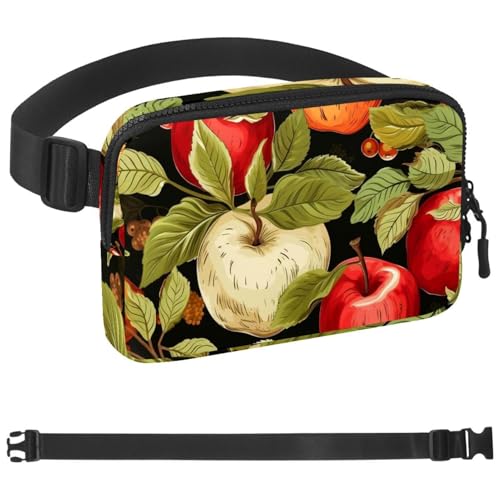 Red Fruits-905 Gürteltasche für Damen und Herren, Gürteltasche mit verstellbarem Riemen, modische Umhängetasche für Reisen, Outdoor, Laufen, Wandern, mehrfarbig, 4 x 23 x 15 cm, mehrfarbig, von Generisch