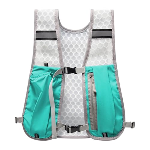 Reflective Running Chest Pack, Lightweight Adjustable Vest with 500ml Water Bottle Holder, Breathable Sweatproof Design for Men, Women, Hiking, 14.17x11.81x1.18 inches von Generisch