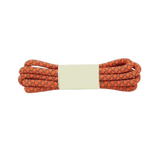 Reflektierende runde Schnürsenkel for Turnschuhe – 19 Farboptionen – 100/120/140/160 cm Länge – Geeignet for Kinder und Erwachsene(Orange,120cm) von Generisch