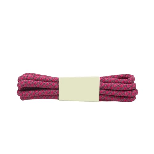 Reflektierende runde Schnürsenkel for Turnschuhe – 19 Farboptionen – 100/120/140/160 cm Länge – Geeignet for Kinder und Erwachsene(Rose red,100cm) von Generisch