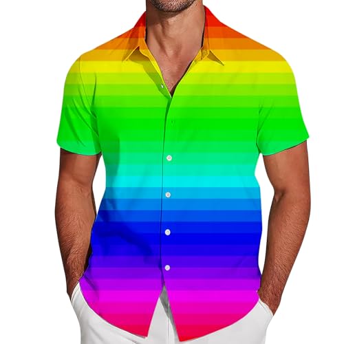 Regenbogen Hemd Herren LGBTQ Rainbow Drucken Freizeithemd Bunt Herrenhemd Graffiti Regenbogenhemd Pride Shirt Hawaiihemd Sommerhemd Regenbogen Hemd Herren LGBTQ Rainbow Drucken Freizeithemd Bunt Herrenhemd Graffiti Regenbogenhemd Pride Shirt Hawaiihemd Sommerhemd von Generisch