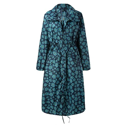 Regencape Damen Wasserdicht Regen Poncho Leichter Regenjacke Atmungsaktiv Regenponcho Wiederverwendbar Unisex Regenmantel Outdoor Wandern Camping Regenschutz Blaue Regencape Damen Wasserdicht Regen Poncho Leichter Regenjacke Atmungsaktiv Regenponcho Wiederverwendbar Unisex Regenmantel Outdoor Wandern Camping Regenschutz Blaue von Generisch