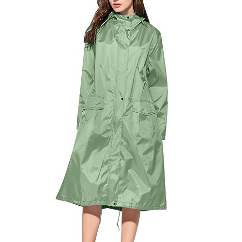 Regenjacke Damen Herren Wasserdicht Regen Poncho Regenschutz Regenparka Leichte Regenmantel Transparent Rain Coat Regencape Festival Regenponcho Faltbar Regenponchos Dünne Raincoat Grosse Groessen von Generisch