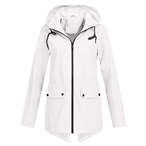 Regenjacke Damen Wasserdicht Schöffel Leicht Stanzjacke Atmungsaktive Winddichter Leichte Jacke Herbst Übergangsjacke Outdoorjacke Windbreaker Packbar Übergangsjacke Mit Kapuze von Generisch