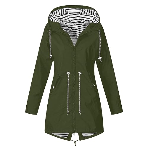 Regenjacke Damen Wasserdicht Windbreaker Hooded Winter Übergangsjacke Wandern Outdoor Windjacke Atmungsaktiv Leichte Outdoorjacke Einfarbig mit Taschen Trenchcoat Große Größen Kapuzen Regenmäntel Regenjacke Damen Wasserdicht Windbreaker Hooded Winter Übergangsjacke Wandern Outdoor Windjacke Atmungsaktiv Leichte Outdoorjacke Einfarbig mit Taschen Trenchcoat Große Größen Kapuzen Regenmäntel von Generisch