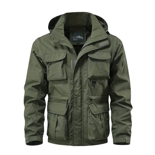 Regenjacke Herren Leicht Wasserdicht Faltbare Regenmantel mit Kapuze Fahrrad Rainjacke Windbreaker Windjacke Outdoor Übergangsjacke Wasserdichte Jacke Rain Coat Men Fahrradjacke Herren Trekking von Generisch