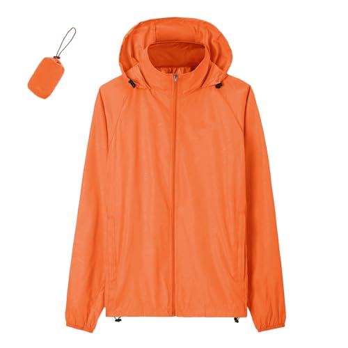 Regenjacke Herren Wasserdicht Atmungsaktiv Abnehmbare Kapuze Xl Rosa Übergangsjacke Faltbar Funktionsjacke Leichte Langarm Sommerjacke Reißverschluss Outdoorjacke Winddicht Wanderjacke Windbreaker Rot von Generisch