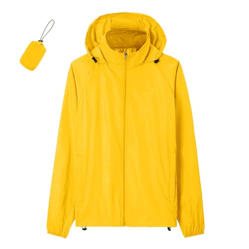 Regenjacke Herren Wasserdicht Atmungsaktiv Abnehmbare Kapuze Xl Rosa Übergangsjacke Faltbar Funktionsjacke Leichte Langarm Sommerjacke Reißverschluss Outdoorjacke Winddicht Wanderjacke Windbreaker Rot von Generisch