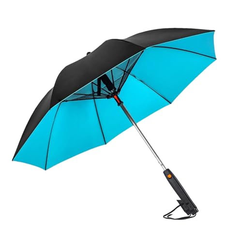Regenschirm mit Ventilator und Nebelspray, tragbarer Regenschirm mit Ventilator,UV-blockierender Sonnenschutzschirm mit Ventilator - UV-Schutz-Sonnen- und Regenschirm mit Ventilator und Mister für Spo von Generisch