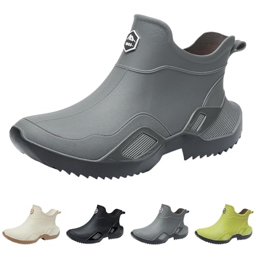 Regenschuhe Damen Halbhoch - Gummistiefeletten Damen Leicht Rutschfest Gartenschuhe Unisex Safety Reitschuhe Arbeitsschuhe Dicke Sohle Halbstiefel Angelstiefel Outdoor Waterproof Ankle Boots Regenschuhe Damen Halbhoch - Gummistiefeletten Damen Leicht Rutschfest Gartenschuhe Unisex Safety Reitschuhe Arbeitsschuhe Dicke Sohle Halbstiefel Angelstiefel Outdoor Waterproof Ankle Boots von Generisch