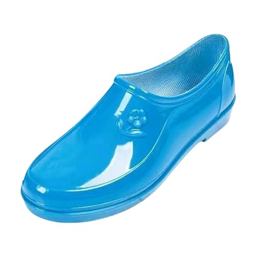 Regenschuhe Damen Kurz Gummistiefel Wasserdicht Regenstiefel Outdoor Leicht rutschfest Gummistiefeletten Rain Boots Bequem Atmungsaktiv Gartenschuhe von Generisch