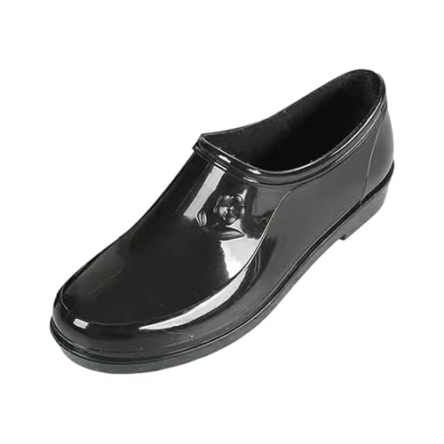 Regenschuhe Damen Kurz Gummistiefel Wasserdicht Regenstiefel Outdoor Leicht Rutschfest Gummistiefeletten Elegant Mode Rain Boots Bequem Atmungsaktiv Gartenschuhe von Generisch