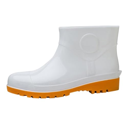 Regenschuhe Damen Wasserdicht Bequem Gummistiefel Flach Rutschfest Regenstiefel Gartenschuhe Kurz Stiefeletten Regenschuhe Arbeitsschuhe Unisex Angelstiefel Bequem Damenschuhe von Generisch