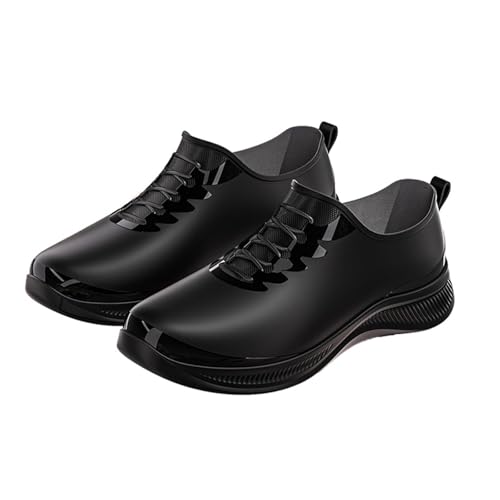 Regenschuhe Damen Wasserdicht Kurz Gummistiefel Bequem Gartenschuhe Flach Rutschfest Regenstiefel Stiefeletten Arbeitsschuhe Bequem Outdoorschuhe Rain Boots von Generisch