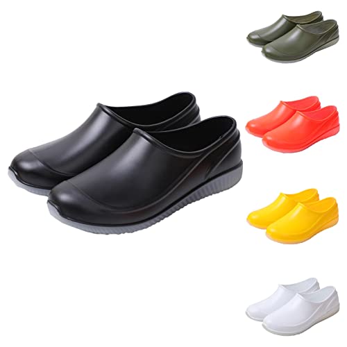 Regenschuhe Herren Sommer - Gartenschuhe Herren 44 Geschlossen Gummisohlen Sommerschuhe Atmungsaktiv Bequem Regenstiefel Outdoor Trekkingstiefel Waterproof Kurzstiefel Rain Boots Sommerstiefeletten von Generisch