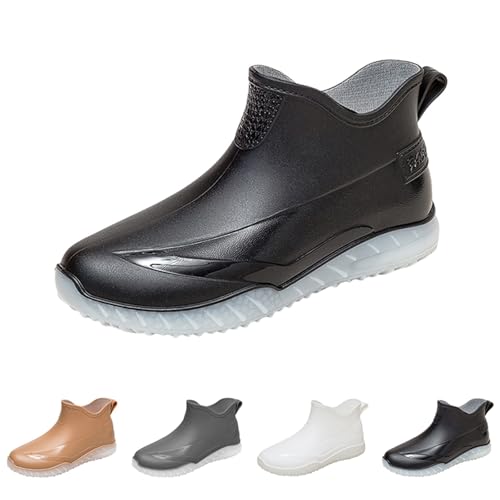 Regenschuhe Herren Wasserdicht - Regenstiefel Herren Halbhoch Weiter Schaft Gummistiefel Rutschfest Einfarbige Stiefel Bequem Kurzstiefel Niederung Stiefel Übergangsstiefel Sommerstiefel Ankle Boots Regenschuhe Herren Wasserdicht - Regenstiefel Herren Halbhoch Weiter Schaft Gummistiefel Rutschfest Einfarbige Stiefel Bequem Kurzstiefel Niederung Stiefel Übergangsstiefel Sommerstiefel Ankle Boots von Generisch