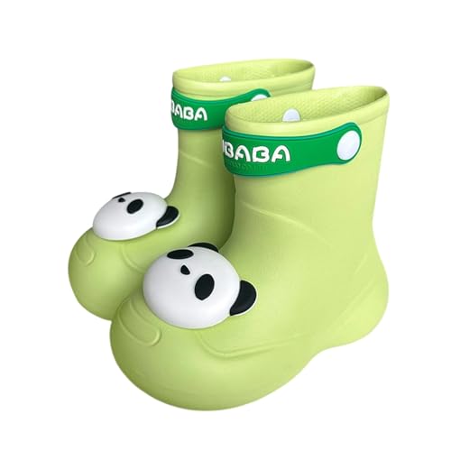 Regenschuhe Kinder Wasserdicht, Halbhohe Gummistiefel für Jungen und Mädchen Leichte Bequeme Kindergummistiefel PVC Regenstiefel wasserdichte Winddicht rutschfest Rain Boots Kids mit Cartoon Print von Generisch