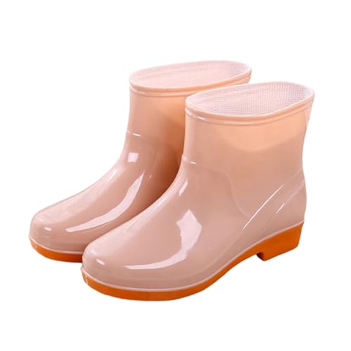 Regenstiefel Aus Dem Material Gummi，Regenstiefeletten Damen，Leichte Rutschfesten Gummistiefel，Bequem Atmungsaktiv Regenschuhe，Wasserdicht Halbhoch Arbeitsstiefel，FüR Garten, Fischen & Outdoor von Generisch
