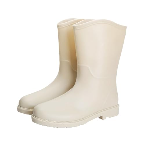 Regenstiefel Herren，Bequem Atmungsaktiv Gummistiefel ，Outdoor Abriebfest Arbeitsstiefel，Wasserdicht Rutschfeste Halbhoch Stiefeletten，Freizeit Rutschfeste Aquaschuhe，Angelstiefel von Generisch