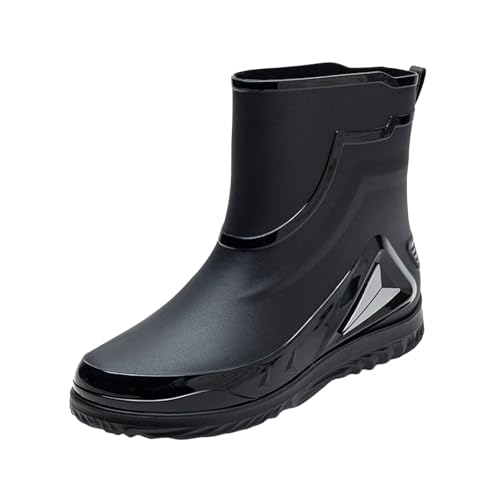 Regenstiefel Herren，Comfort Gummischuhe，Wasserdicht Rutschfeste Arbeitsstiefel，Dicker Sohle Gummistiefel，Outdoor Angelstiefel，Zum GäRtnern, Bootfahren, Camping, Segeln Und Outdoor-AktivitäTen von Generisch