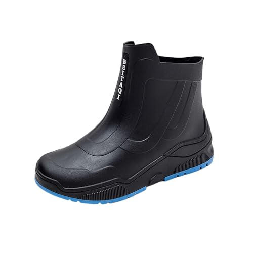Regenstiefel Herren Damen Kurz Gummistiefel Anti-Rutsch Regenschuhe Leichtgewichts Halbhoch Stiefel Wasserdicht Rain Boots Modische Kurzstiefel Angelstiefel Gartenschuhe für Die Arbeit Im Freien von Generisch