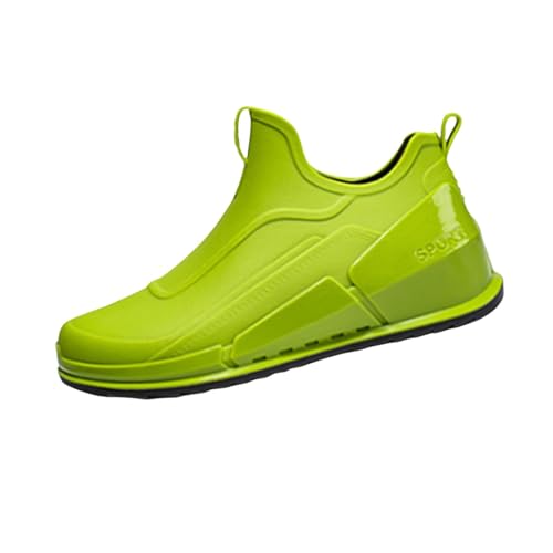 Regenstiefel Herren Halbhoch Bequem Gummistiefel Herren Halbhoch Leicht rutschfest Außenschuhe Wasserfest Sicherheitsstiefel Minimalist Plateau Boots Mit Plateau Ankle Boots Slip On Stiefeletten von Generisch