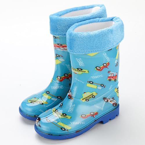 Regenstiefel Kinder Wasserdicht Gummistiefel Leicht rutschfeste Sohle Rain Boots Bequeme Und wasserdichte Outdoor Barfußschuhe Calzado Impermeable Regenschuhe Kinderstiefel von Generisch