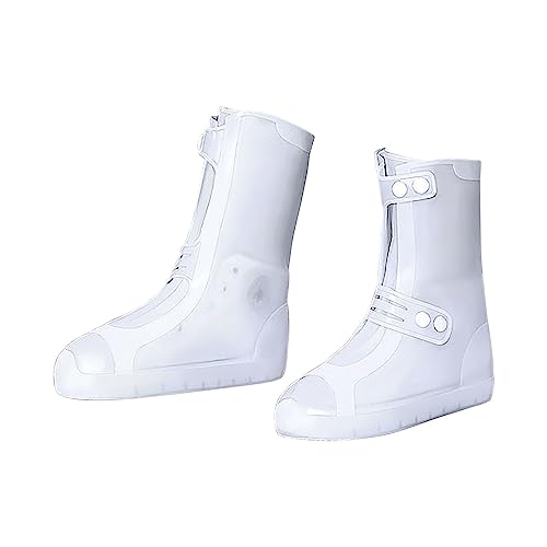 Regenstiefel für Damen mit Schleife im Rücken, Wasserschuhe, regenfest und verdickter Schuh, weiß, 36 EU von Generisch