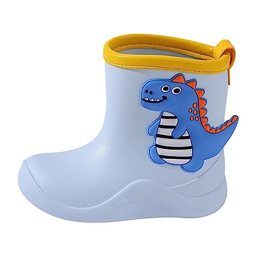 Regenstiefel für Kleinkinder, Jungen, Mädchen, Baby-Dinosaurier-Regenschuhe, Nicht-Gummistiefel, Stiefel für Jungen, Größe 47, blau, 27 EU von Generisch