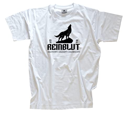 Reinblut- ungetestet, ungeimpft, ungebrochen T-Shirt Weiss S von Generisch