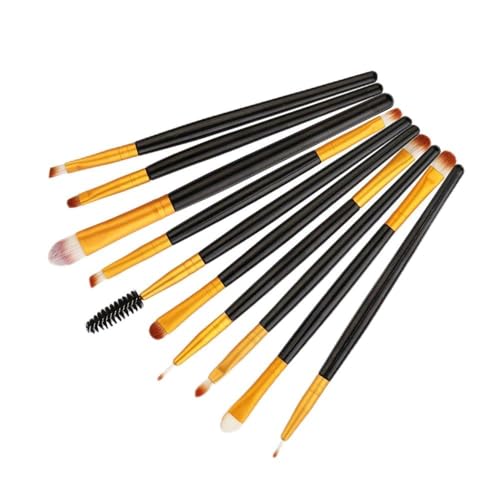 Reinigungsset 10 Stück/Set aus Wolle Pinsel Set Set Make-up-Werkzeuge Set Make-up-Bürste Stifte (Black, One Size) von Generisch