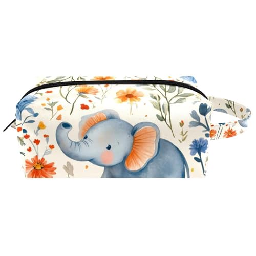 Reise-Kosmetiktasche, Pinseltasche mit Griff, Cartoon-Eule im Winter, rot und weiß, Schal, wasserabweisend, Kulturbeutel, Zubehör-Organizer für Damen und Mädchen, Mehrfarbig 03, 8.2x3.1x3.5 in/21x8x9 von Generisch