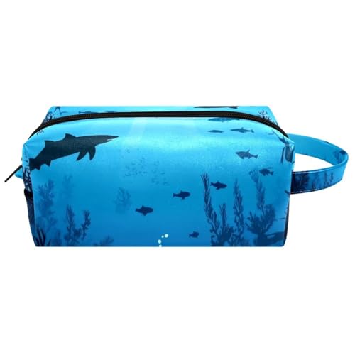 Reise-Kosmetiktasche, Pinseltasche mit Griff, Cartoon-Eule im Winter, rot und weiß, Schal, wasserabweisend, Kulturbeutel, Zubehör-Organizer für Damen und Mädchen, Mehrfarbig 06, 8.2x3.1x3.5 in/21x8x9 von Generisch