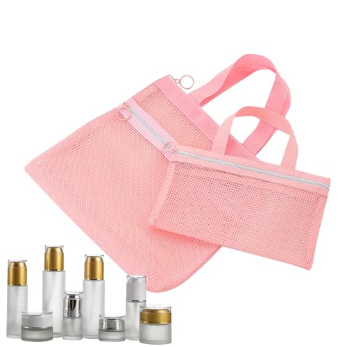 Reise Kosmetiktasche, Tragbare Flugzeug Kosmetik Mesh Tasche, 2 Organizer Mit Griff Für Arbeit Fitness Schule Flughafen Reise Urlaub von Generisch