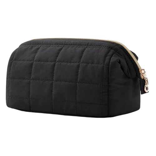 Reise-Kosmetiktasche, gesteppte Reise-Make-up-Tasche,Damen-Make-up-Tasche mit großem Fassungsvermögen | Große gesteppte Kosmetiktasche, wasserdichter Make-up-Taschen-Organizer für Zuhause, Wohnheim, H von Generisch
