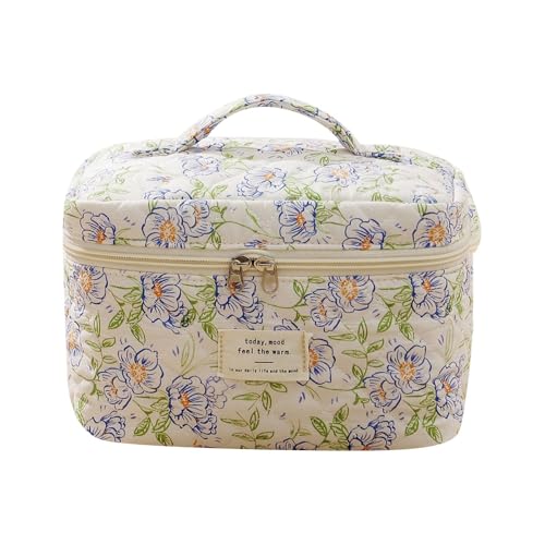 Reise Kosmetiktasche - 25x16 cm Groß Kulturbeutel für Damen Kapazität für Kinder Damen Herren mit Blumenmuster Modische ästhetische Kulturbeutel zum aufhängen mit Robuste Starke Handschlaufe von Generisch