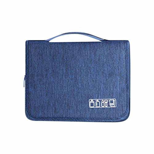 Reise-Kulturbeutel Herren Geschäftsreise Trocken- Nasstrennung Tragbares Kulturbeutel-Set liefert Aufbewahrungstasche Make-up-Tasche mit großer Kapazität Skin Massage (Navy, One Size) von Generisch