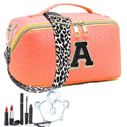 Reise-Kulturbeutel für Damen, tragbare Kosmetiktasche, großes Fassungsvermögen, Make-up-Tasche, gewebt, klassifizierte Aufbewahrung, Kulturbeutel für Frauen, Mutter, Brautjungfer, Orange 1, Refer to Reise-Kulturbeutel für Damen, tragbare Kosmetiktasche, großes Fassungsvermögen, Make-up-Tasche, gewebt, klassifizierte Aufbewahrung, Kulturbeutel für Frauen, Mutter, Brautjungfer, Orange 1, Refer to von Generisch