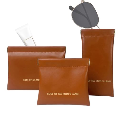 Reise -Make -up -Beutel - wasserdichte Kosmetikbeutel - Tragbare Toilettenbeutel | PU Leder selbstschließend Lippenstift Aufbewahrungstasche | 18 cm Make -up -Organisator für Frauen und Mädchen, ideal von Generisch